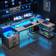 17 Stories Sholpan 67.8 Inch W LED Computer Writing Desk 39.4x67.8"
