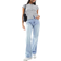 Stradivarius Petite Dad Jeans - Ljusblå Dad Jeans Med Vida