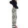 H&M Wide Pull On Trousers - Cream/Black Patterned