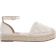 Shein Geometric Textured Espadrille Ankle Strap Flats
