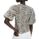 H&M Balloon-Sleeved Top - White/Leopard Print