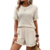 Shein Solid Fringe Trim Tee & Shorts
