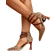 Shein Womens Vintage Elegant High Heel Mules With Strap Floral Print Design Brown Formal Shoes With Back Zipper Comfortable Party Shoes Work Shoes High Heel