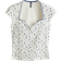 H&M Ribbed Sweetheart Neck Top - Cream/Floral