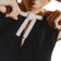 H&M Ladies Black Bow-detail dress