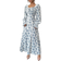 Shein Elegant Floral Print Square Neck Dress - Pearl