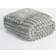 OHS Faux Fur Thick Ribbed Blankets Grey (150x125cm)