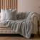 OHS Faux Fur Thick Ribbed Blankets Grey (150x125cm)