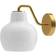 Louis Poulsen VL Ringkrone 1 Væglampe U/Ledning Messing/Blank Opal Vægarmatur ∅ 19cm