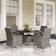 OutSunny 4 Seater Rattan Garden Furniture with Cushion Grey Patio Dining Set