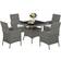 OutSunny 4 Seater Rattan Garden Furniture with Cushion Grey Patio Dining Set