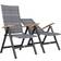 OutSunny Outdoor Folding Dining Chair Light Grey