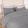 OHS Luxury Soft Microfibre Piped Edge Set King - Grey/White Duvet Cover White, Grey (230x220cm)