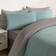 Brentfords Reversible Set Duck Egg Grey Duvet Cover Green, Grey (200x135cm)