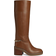 Michael Kors Women's Carlisle Chain-Detail Tall Boots Luggage (9.5M)