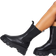 PrettyLittleThing Black Extreme Chunky Sole Calf High Chelsea Boots