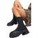 PrettyLittleThing Black Extreme Chunky Sole Calf High Chelsea Boots