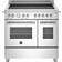Bertazzoni HER95I2EXC Heritage Induktionskomfur Med Dobbeltovn 90 cm Rustfri Rustfrit stål