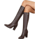 Shein Womens Chunky Heel OverTheKnee Boots With Side Zipper European American Retro Style Durable Fashionable Pointed Toe Trend Boots For AutumnWinter