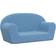 vidaXL Kindersofa 2-Sitzer Blau Weich Plüsch
