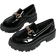 Shein Womens New Arrival Loafers With British Style And Thick Soles PU Material And Buckle Decoration WearResistant And NonSlip Fashionable For Outd