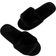 Shein Black Minimalist Fuzzy Bedroom Slippers