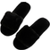 Shein Black Minimalist Fuzzy Bedroom Slippers