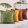 Topfinel Topfinel Throw Pillows Set of 4 18 H x 18 W Cushion Cover Yellow, Orange, Green (45.7x45.7cm)