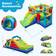 Costway Inflatable Obstacle Course Bounce House with Dual Slides 2 680W Blower
