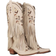 Shein Brown Cowgirl Western Boots Fringe Tassel Chunky High Heels Mid Calf Slip On Retro Casual Fashion Women Ridding Shoes