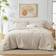 CozyLux King Comforter Set 7 Pieces Bed Linen Beige (274.3x25.4cm)