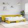 vidaXL Divano Estraibile Materassi Giallo 80x200 Cm Velluto Letto con Struttura