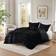 Madison Park Back Print Long Fur Comforter Set King Bedspread Black (264.2x228.6cm)