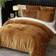 Ivellow Crushed Velvet Comforter Set Queen Size 5 pcs Bedspread Gold (228.6x228.6cm)