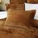 Ivellow Crushed Velvet Comforter Set Queen Size 5 pcs Bedspread Gold (228.6x228.6cm)