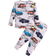 Shein pcs Baby Boy Snug Fit Car Printed Crew Neck Long Sleeve Top And Pants Casual Sleepwear Set