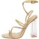 Quiz Gold Diamante Strappy Heeled Sandals