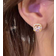 Shein pair Exquisite Chic Copper Plated Stone Stud Earrings With Elegant Unique Design As Daily Or Festival Gift For Women
