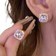 Shein pair Exquisite Chic Copper Plated Stone Stud Earrings With Elegant Unique Design As Daily Or Festival Gift For Women
