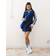 adidas Knitted Polo Dress - Night Indigo/Off White