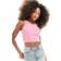 JJXX Fallon Ribbed Cropped Tank Top - Pink