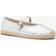 Michael Kors MK Lynn Metallic Leather Ballet Espadrille - Silver