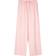 Bershka Tie Waist Wide Leg Linen Trousers - Pink