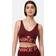 Nike Pro Indy Training Dri-FIT Medium Support Plunge Sports Bra - Burgundy/Red