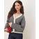 Y.A.S Knit Cardigan - Black/Cream