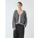 Y.A.S Knit Cardigan - Black/Cream
