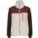 Neo Noir Eagle Contrast Teddy Jacket - Burgundy