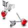 Pandora Heart Arrow Sterling Stud Earrings - Silver