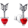 Pandora Heart Arrow Sterling Stud Earrings - Silver
