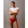 Calvin Klein Low Rise Bikini Briefs - Icon Logo Lace - Red